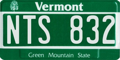 VT license plate NTS832