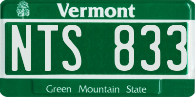 VT license plate NTS833