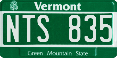 VT license plate NTS835