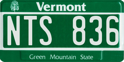 VT license plate NTS836