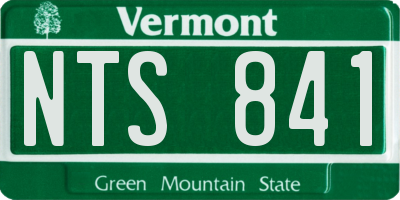 VT license plate NTS841