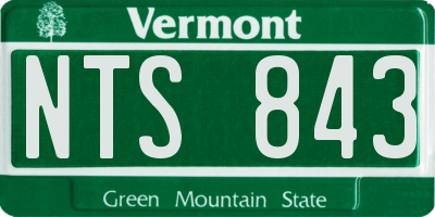 VT license plate NTS843