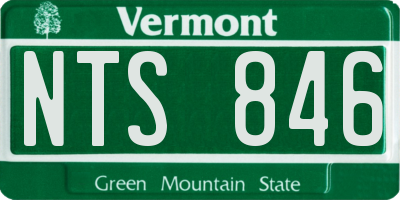 VT license plate NTS846
