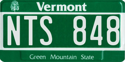 VT license plate NTS848