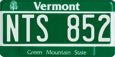 VT license plate NTS852