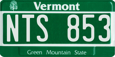 VT license plate NTS853