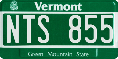 VT license plate NTS855
