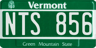 VT license plate NTS856