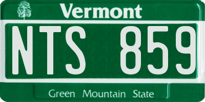 VT license plate NTS859