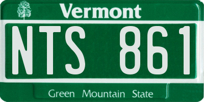 VT license plate NTS861