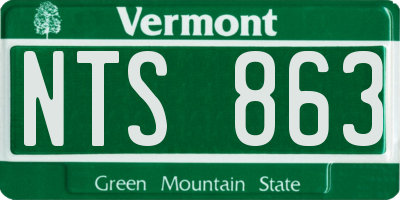 VT license plate NTS863