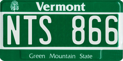 VT license plate NTS866