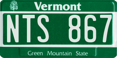 VT license plate NTS867
