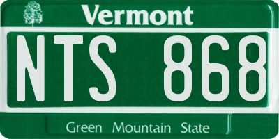VT license plate NTS868