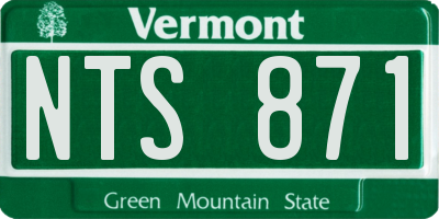 VT license plate NTS871