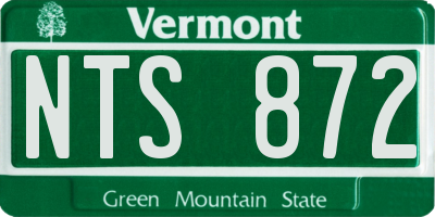 VT license plate NTS872