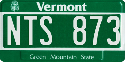 VT license plate NTS873