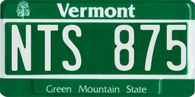 VT license plate NTS875