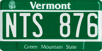VT license plate NTS876
