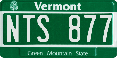 VT license plate NTS877