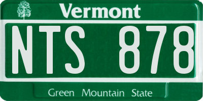 VT license plate NTS878