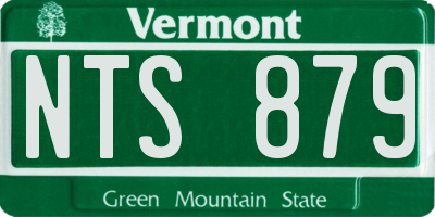 VT license plate NTS879