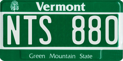 VT license plate NTS880