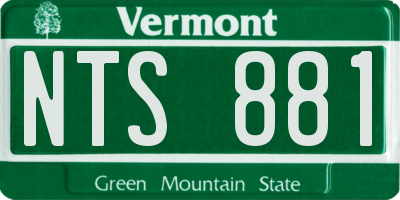 VT license plate NTS881
