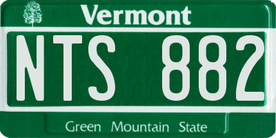 VT license plate NTS882