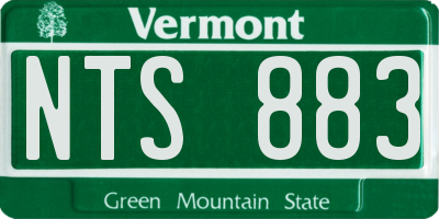VT license plate NTS883