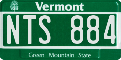 VT license plate NTS884