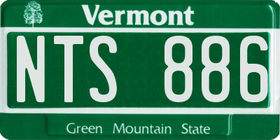 VT license plate NTS886
