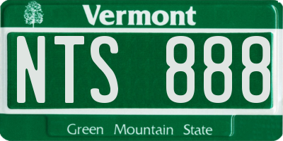 VT license plate NTS888
