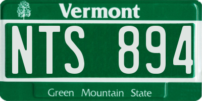 VT license plate NTS894