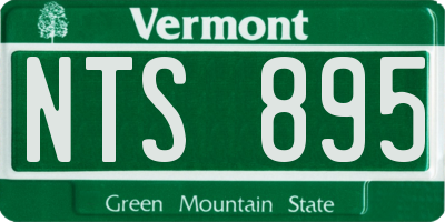 VT license plate NTS895