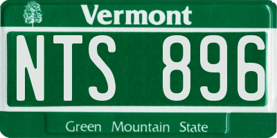 VT license plate NTS896