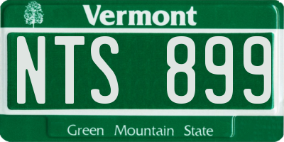 VT license plate NTS899
