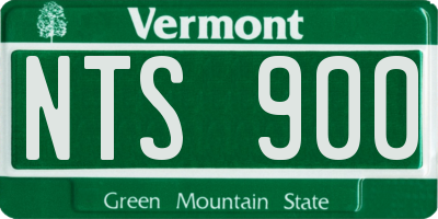 VT license plate NTS900