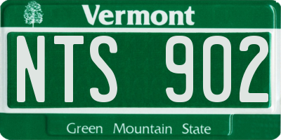 VT license plate NTS902