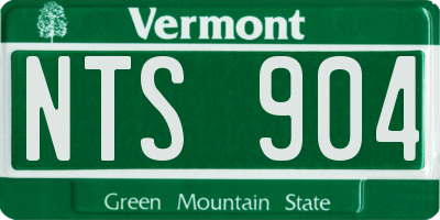 VT license plate NTS904
