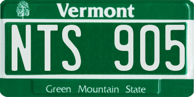 VT license plate NTS905