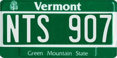 VT license plate NTS907