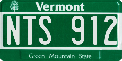 VT license plate NTS912
