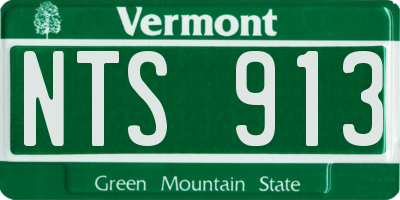 VT license plate NTS913