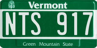 VT license plate NTS917