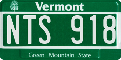 VT license plate NTS918