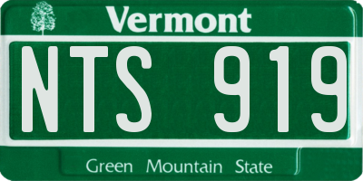 VT license plate NTS919