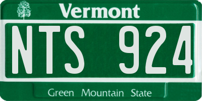 VT license plate NTS924