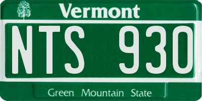 VT license plate NTS930
