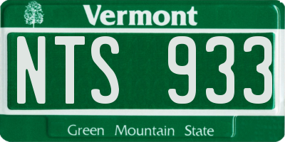 VT license plate NTS933